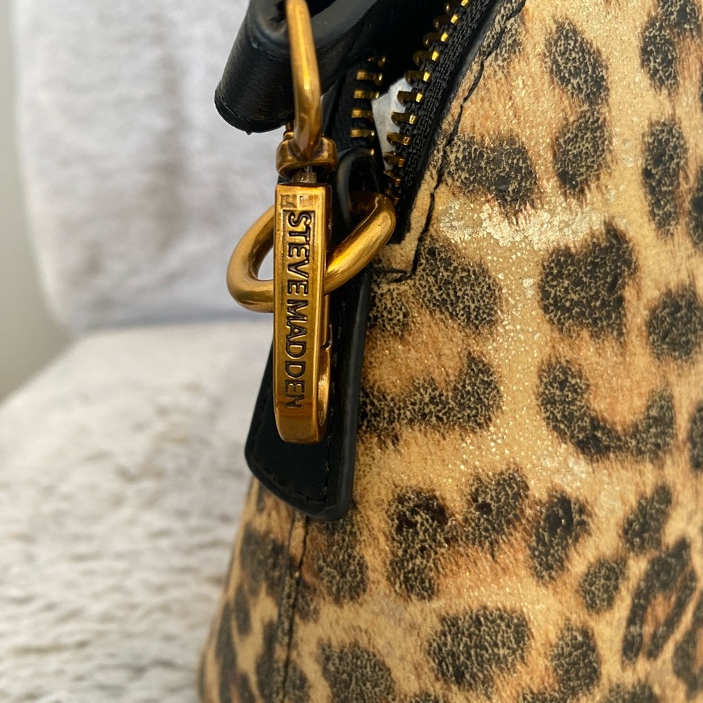 Steve Madden Smyth leopard Animal Print Satchel bag - Picture 11 of 16